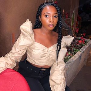 MISSGUIDED Puffed sleeves Crop top